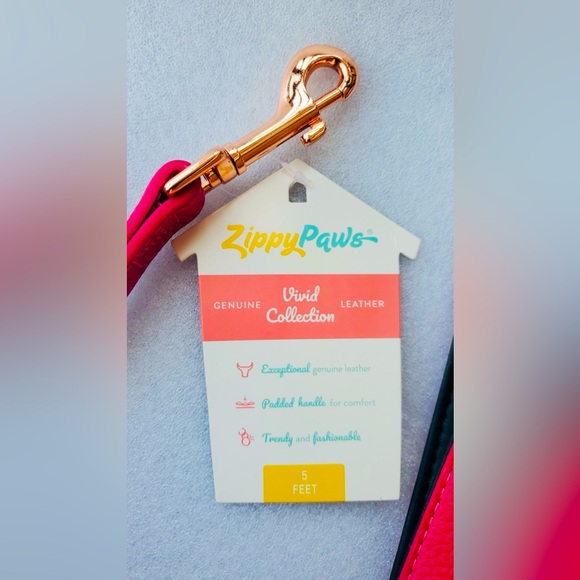 ZippyPaws Vivid Collection Dog Leash 5FT Dog Accessories Premium Leather  NWT - Picture 10 of 14